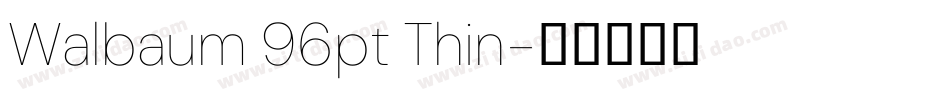 Walbaum 96pt Thin字体转换